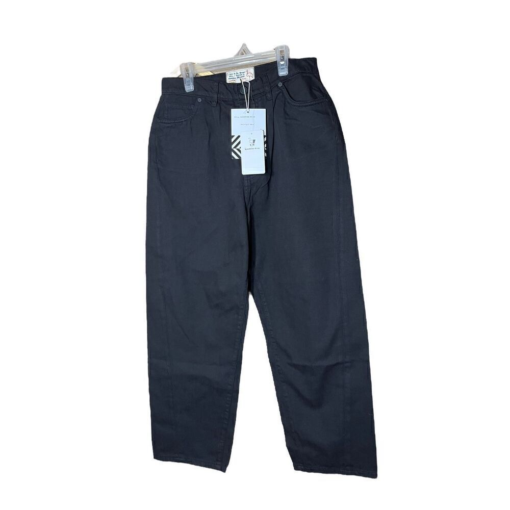 Sandrine Rose High Rise Wide Leg‎ Relaxed Fit Black Jeans Women 29 NWT